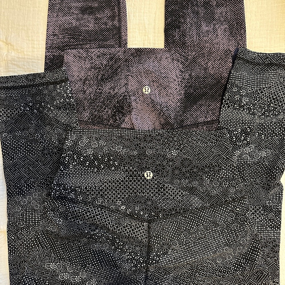 Lululemon Black and White Patterned Leggings